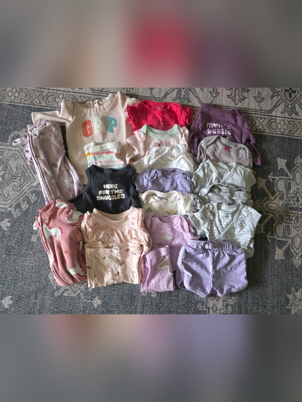 Assorted Baby Girl Onesies & outfits - Pastel Mix 0-3 months